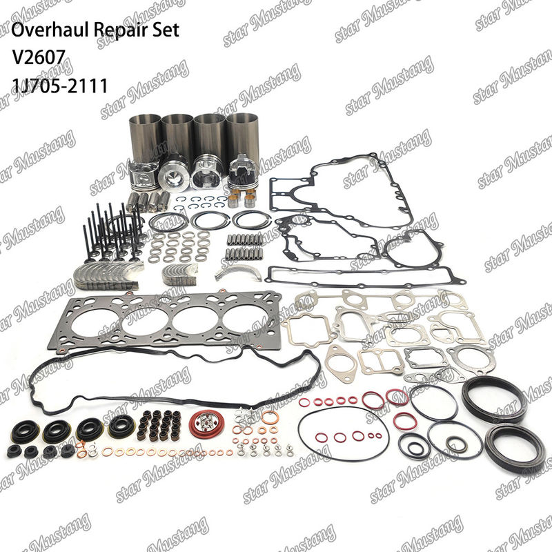 V2607 Overhaul Rebuild Kit Cylinder Liner Piston Met Pin Kit Valve Seat Valve Guide Gasket Kit Voor Kubota