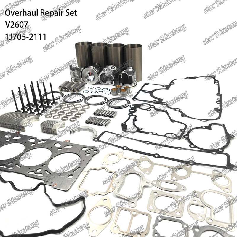 V2607 Overhaul Rebuild Kit Cylinder Liner Piston Met Pin Kit Valve Seat Valve Guide Gasket Kit Voor Kubota