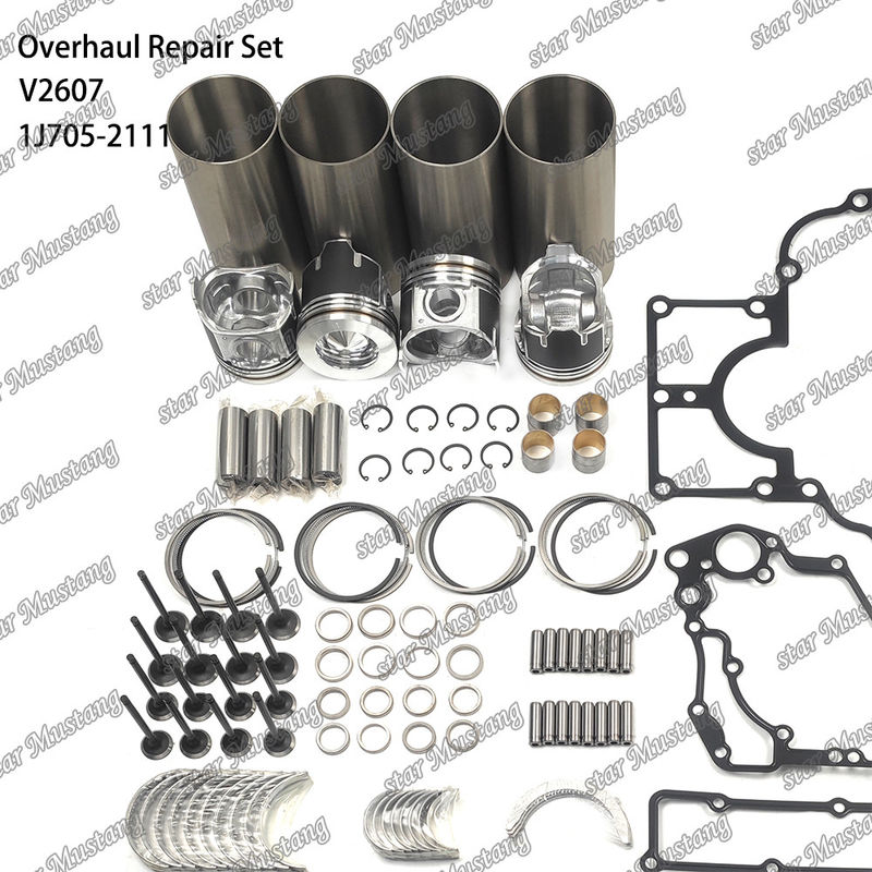 V2607 Overhaul Rebuild Kit Cylinder Liner Piston Met Pin Kit Valve Seat Valve Guide Gasket Kit Voor Kubota