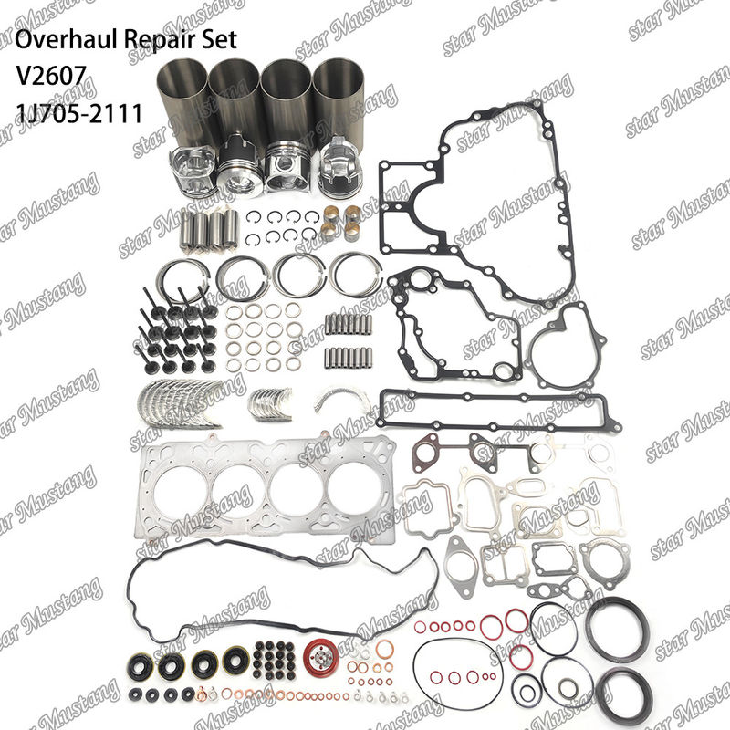 V2607 Overhaul Rebuild Kit Cylinder Liner Piston Met Pin Kit Valve Seat Valve Guide Gasket Kit Voor Kubota