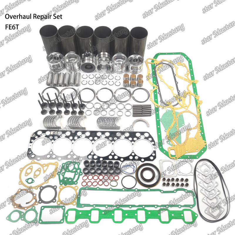 FE6 12V Repair Kit Cylinder Liner Piston Kit Gasket Kit Valve Seat Guide Hoofdlagers Con Rod Lagers voor Hino