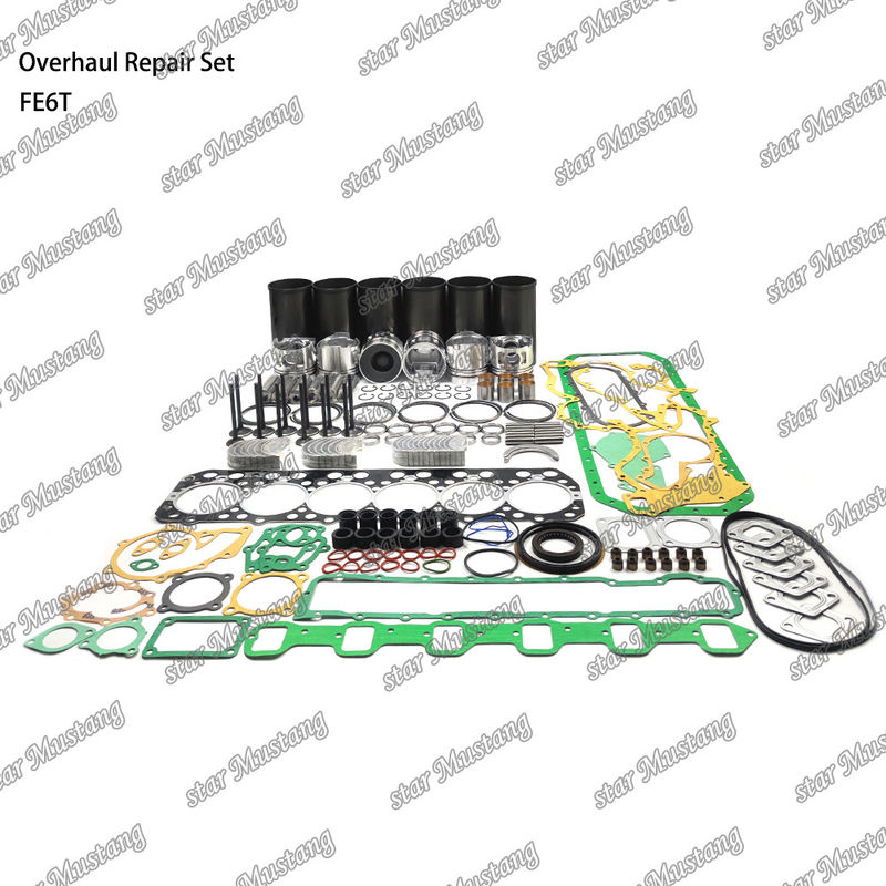 FE6 12V Repair Kit Cylinder Liner Piston Kit Gasket Kit Valve Seat Guide Hoofdlagers Con Rod Lagers voor Hino