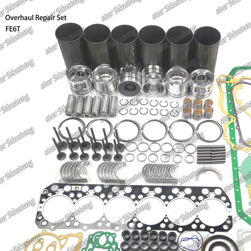 FE6 12V Repair Kit Cylinder Liner Piston Kit Gasket Kit Valve Seat Guide Hoofdlagers Con Rod Lagers voor Hino