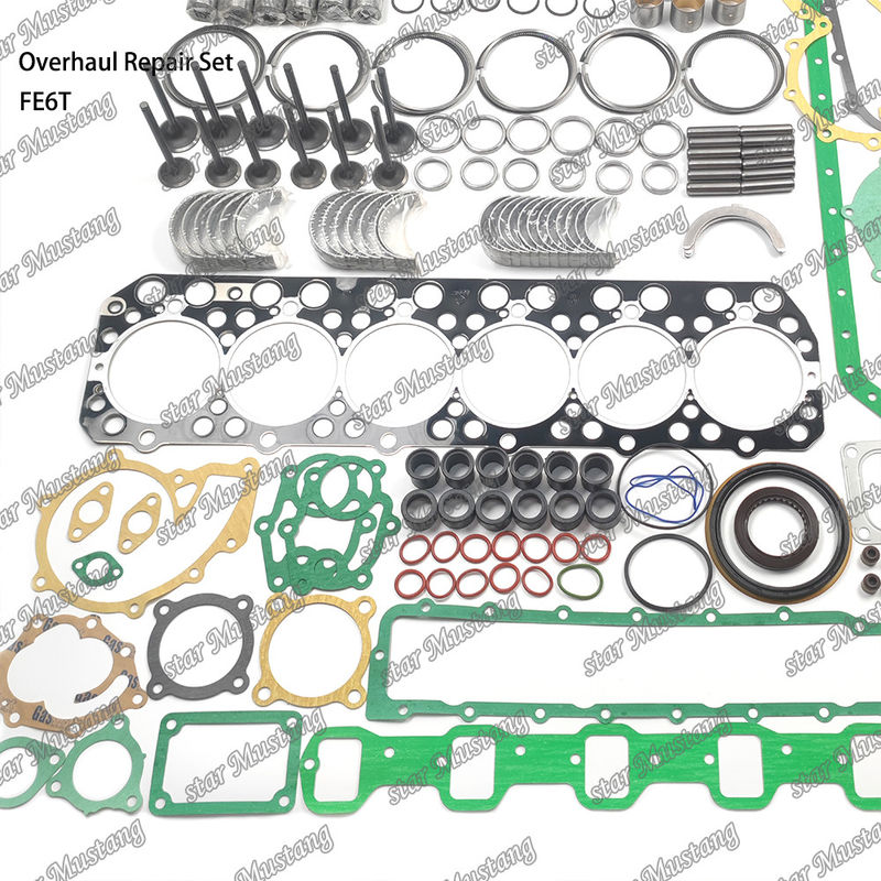 FE6 12V Repair Kit Cylinder Liner Piston Kit Gasket Kit Valve Seat Guide Hoofdlagers Con Rod Lagers voor Hino