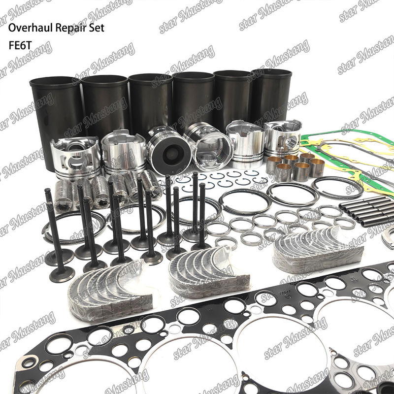 FE6 12V Repair Kit Cylinder Liner Piston Kit Gasket Kit Valve Seat Guide Hoofdlagers Con Rod Lagers voor Hino