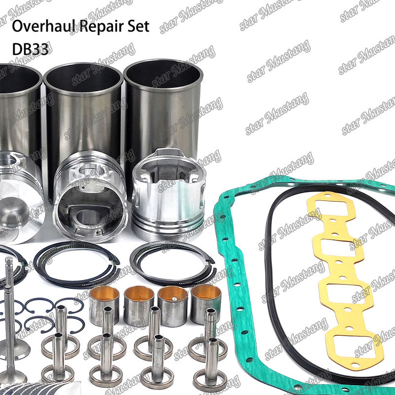 DB33 Overhaul Repair Kit Cylinder Liner Piston Kit Gasket Kit Valve Seat Guide Hoofdlagers Con Rod Lagers voor Doosan