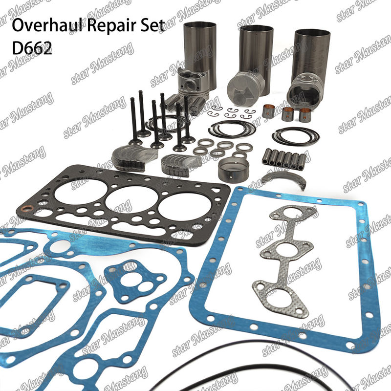 D662 Reparatiepakket Cylinder Liner Piston Kit Gasket Kit Valve Seat Guide Hoofdlagers Con Rod Lagers Voor Kubota