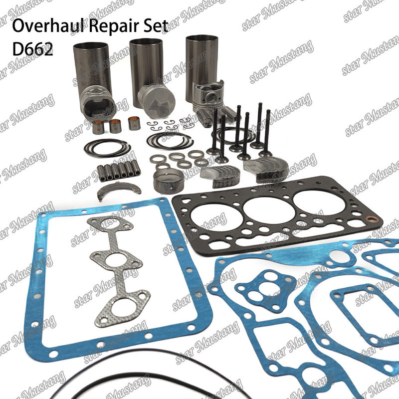 D662 Reparatiepakket Cylinder Liner Piston Kit Gasket Kit Valve Seat Guide Hoofdlagers Con Rod Lagers Voor Kubota