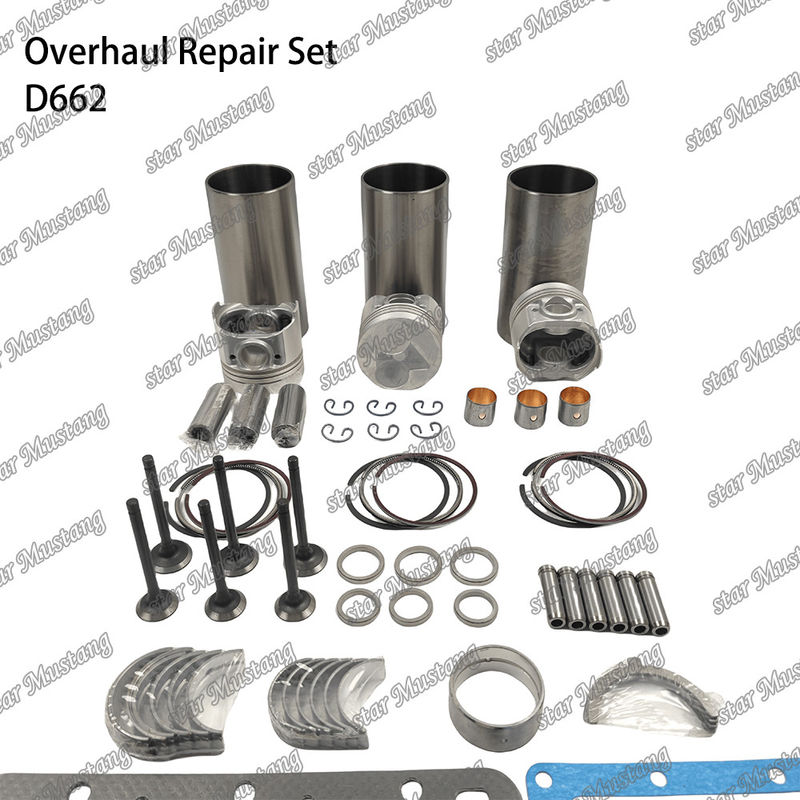 D662 Reparatiepakket Cylinder Liner Piston Kit Gasket Kit Valve Seat Guide Hoofdlagers Con Rod Lagers Voor Kubota