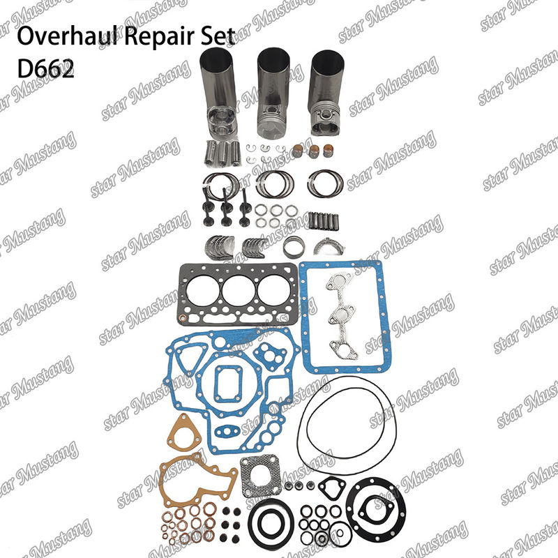 D662 Reparatiepakket Cylinder Liner Piston Kit Gasket Kit Valve Seat Guide Hoofdlagers Con Rod Lagers Voor Kubota