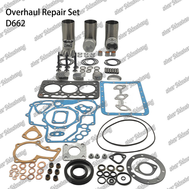 D662 Reparatiepakket Cylinder Liner Piston Kit Gasket Kit Valve Seat Guide Hoofdlagers Con Rod Lagers Voor Kubota