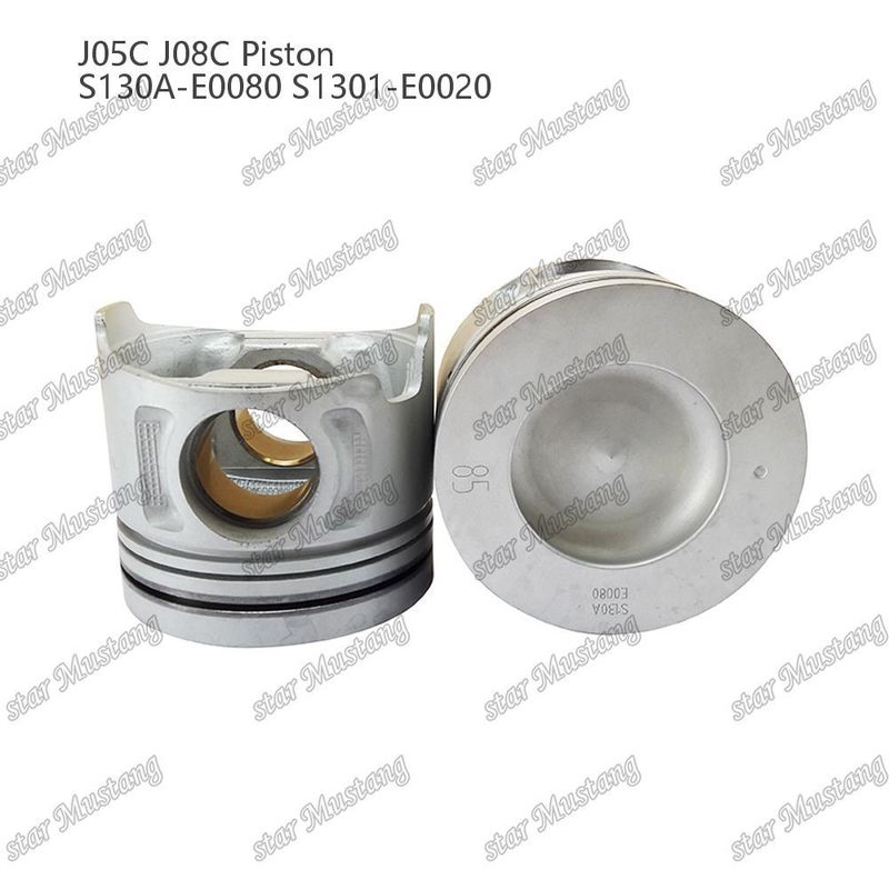 Kolven J05C J08C met koperen behuizing 65mm verbrandingskamer interne koeling S130A-E0080 S1301-E0020 Voor Hino