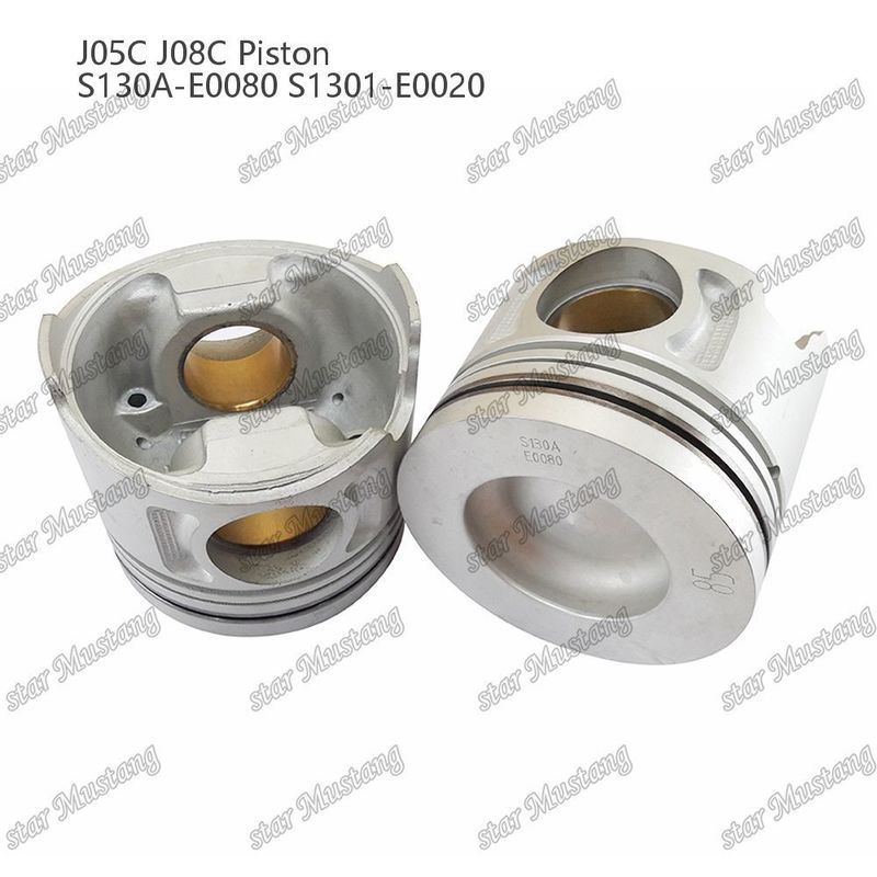 Kolven J05C J08C met koperen behuizing 65mm verbrandingskamer interne koeling S130A-E0080 S1301-E0020 Voor Hino