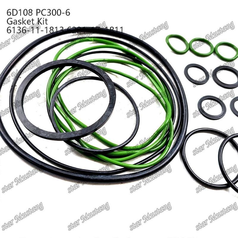 Volledige pakket 6D108 PC300-6 6136-11-1813 6221-17-1811 Pakket voor reparatieonderdelen van Komatsu dieselmotoren