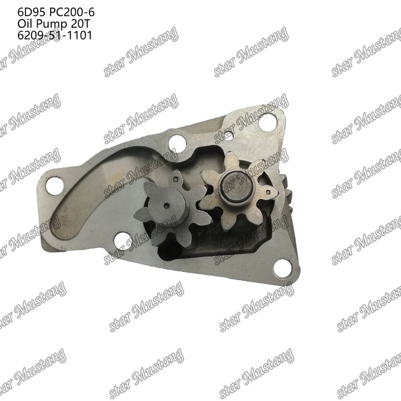 Oliepomp 6D95 PC200-6 20T 6209-51-1101 Voor Kumatsu motoren
