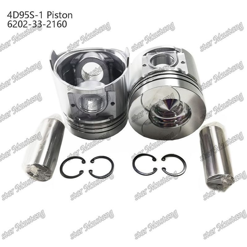 Kolven 4D95S-1 104 mm hoog, ronde bodem 51 mm verbrandingskamer 6202-33-2160 Voor Kumatsu motor onderdelen