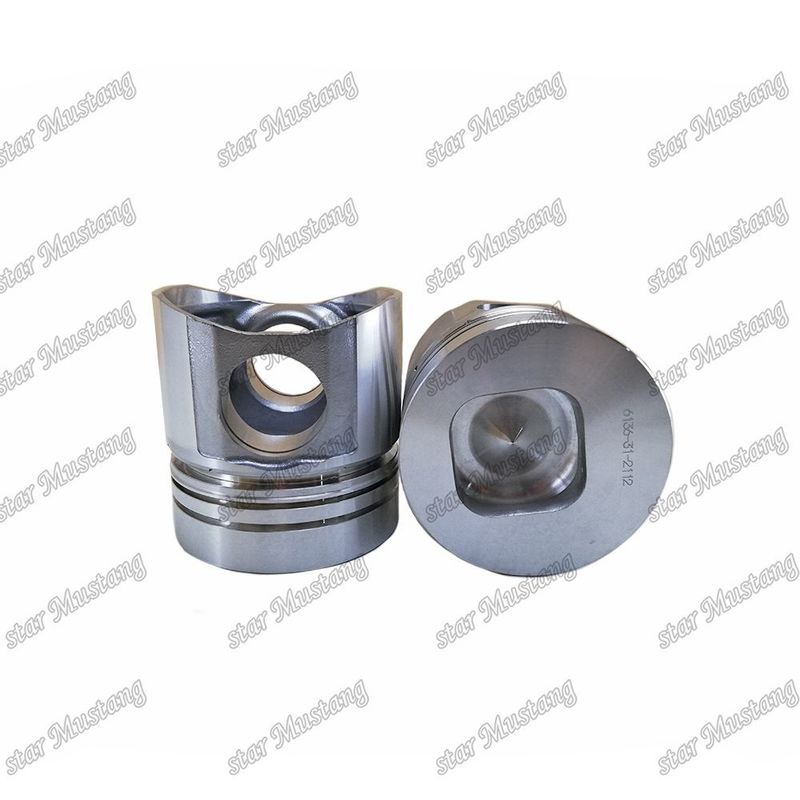 Kolven 6D105-1 Vierkante bodem 6136-31-2112 6136-31-2010 Voor Kumatsu motoren