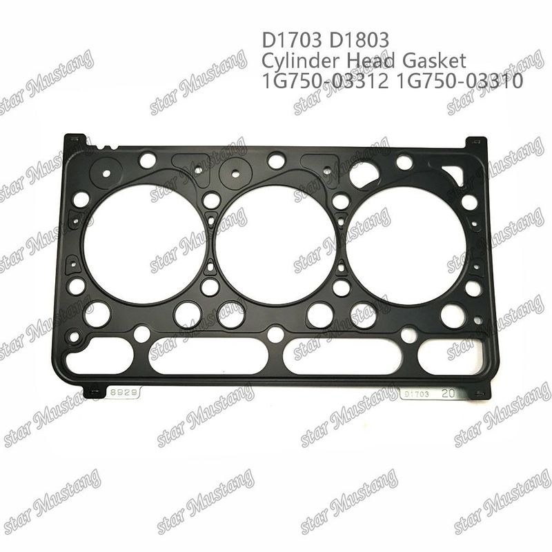 D1703 D1803 Gaskets met cilinderkop 1.20mm 1G750-03312 1G750-03310 Geschikt voor Kubota-motoren