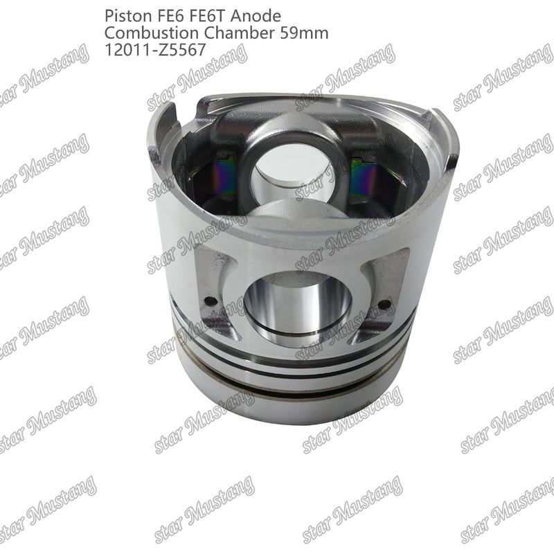 Kolven FE6 FE6T Verbrandingskamer 59mm Puntige onderkant Anode 3x2x4mm 12011-Z5567 Voor Mitsubishi motor reserveonderdelen