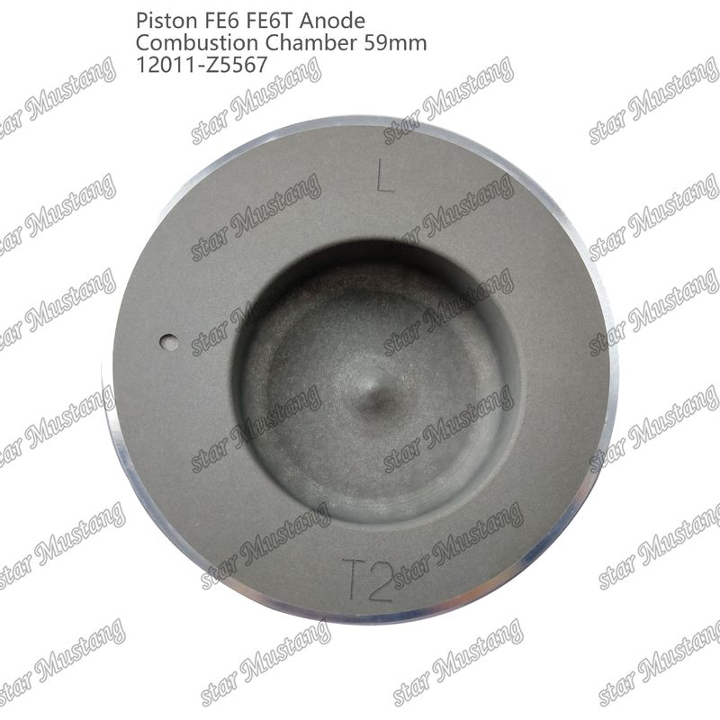 Kolven FE6 FE6T Verbrandingskamer 59mm Puntige onderkant Anode 3x2x4mm 12011-Z5567 Voor Mitsubishi motor reserveonderdelen