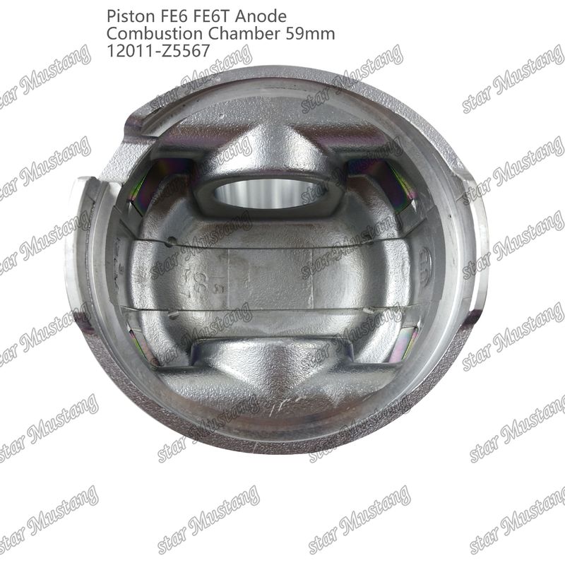 Kolven FE6 FE6T Verbrandingskamer 59mm Puntige onderkant Anode 3x2x4mm 12011-Z5567 Voor Mitsubishi motor reserveonderdelen