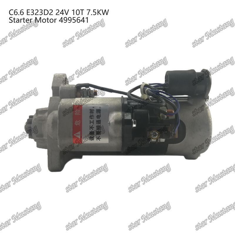 Motorstartermotor C6.6 E323D2 24V 10T 7.5KW 4995641 Voor Caterpillar motor reserveonderdelen