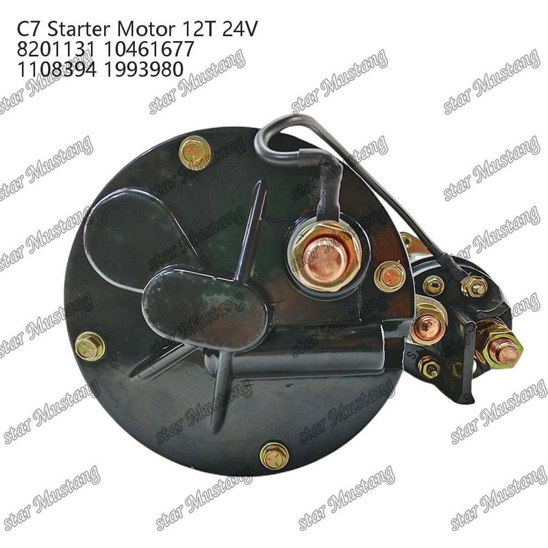 Motorstartermotor C7 12T 24V 8201131 10461677 1108394 1993980 Voor Caterpillar motor reserveonderdelen