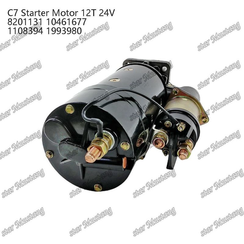 Motorstartermotor C7 12T 24V 8201131 10461677 1108394 1993980 Voor Caterpillar motor reserveonderdelen