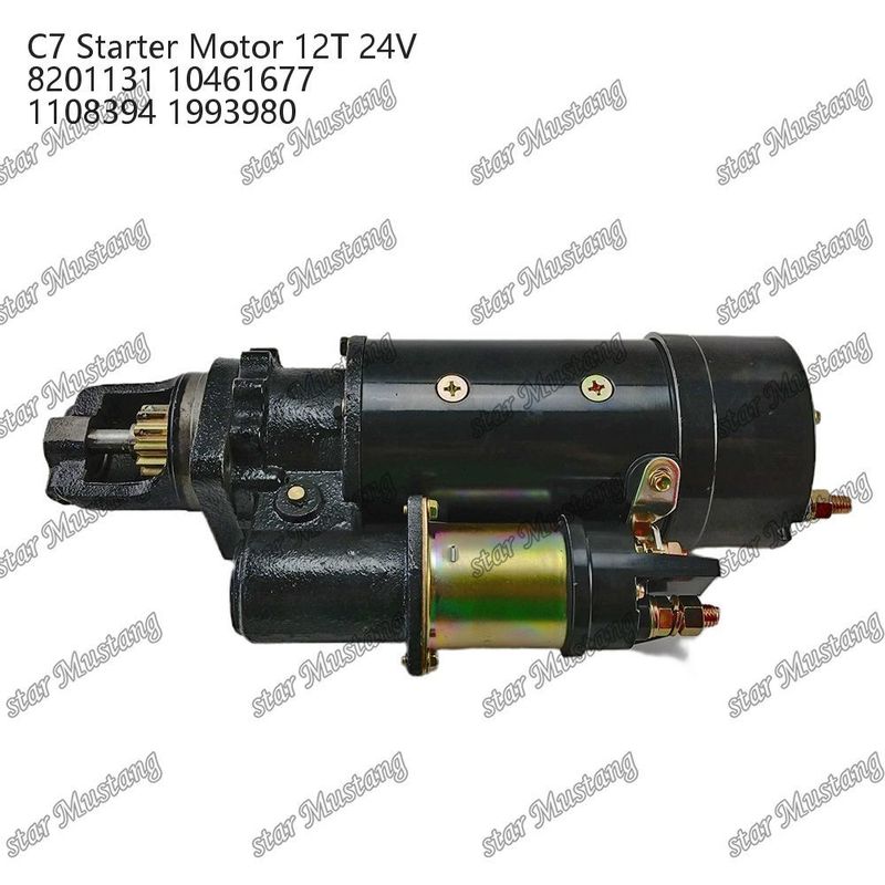 Motorstartermotor C7 12T 24V 8201131 10461677 1108394 1993980 Voor Caterpillar motor reserveonderdelen