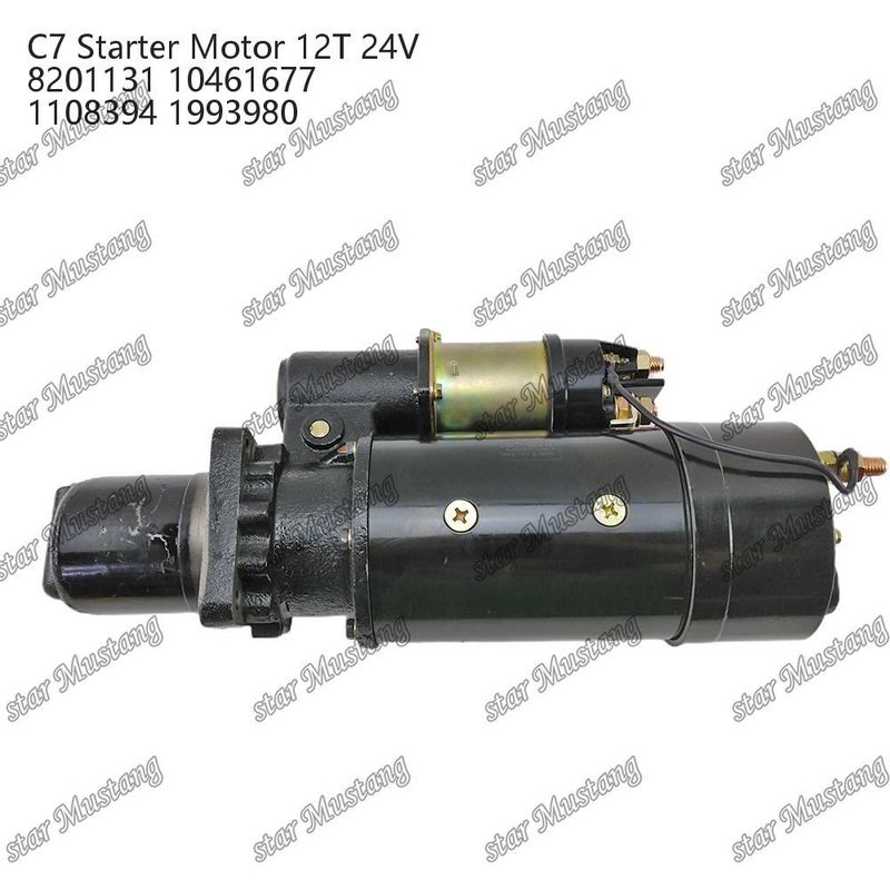 Motorstartermotor C7 12T 24V 8201131 10461677 1108394 1993980 Voor Caterpillar motor reserveonderdelen