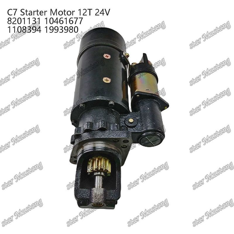 Motorstartermotor C7 12T 24V 8201131 10461677 1108394 1993980 Voor Caterpillar motor reserveonderdelen