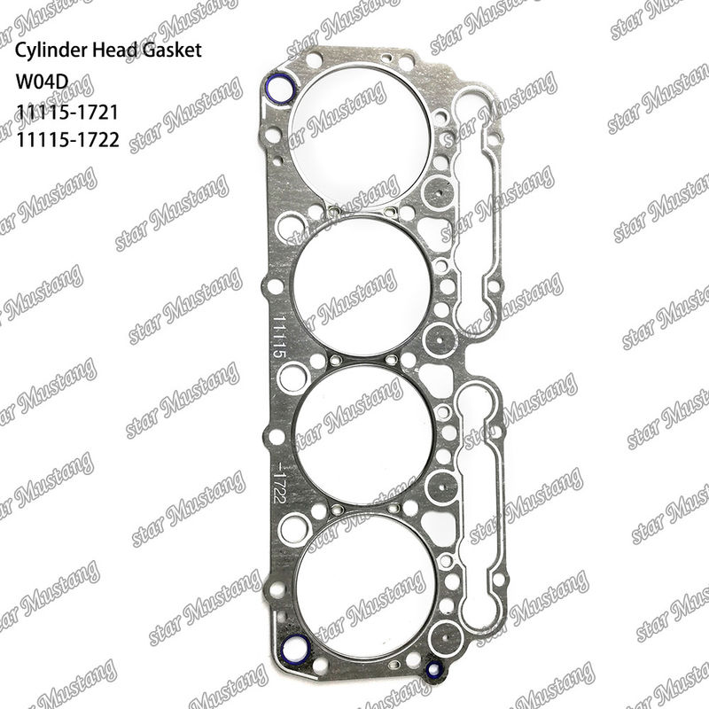 Geplakte cilinderkop W04D 11115-1721 11115-1722 Voor HINO-motoronderdelen