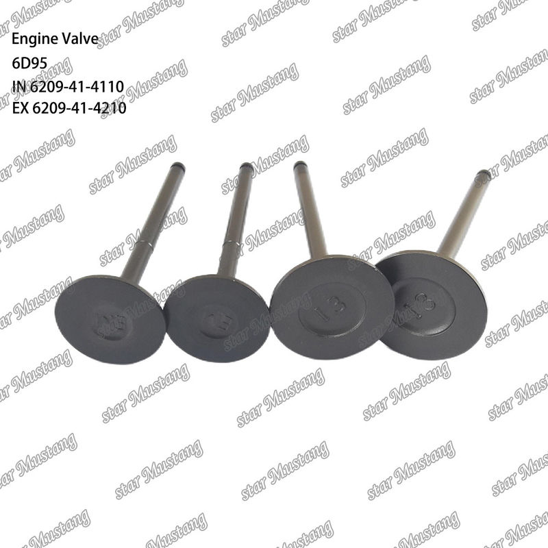 Valve 6D95 IN 6209-41-4110 EX 6209-41-4210 Geschikt voor Komatsu motoren