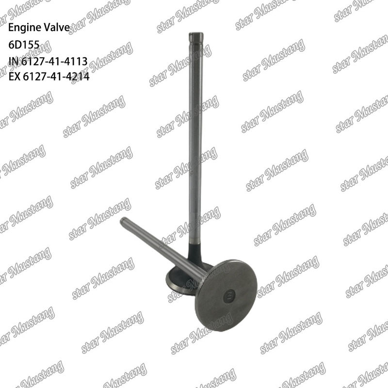 Valve 6D155 IN 6127-41-4113 EX 6127-41-4214 Geschikt voor Komatsu motoren