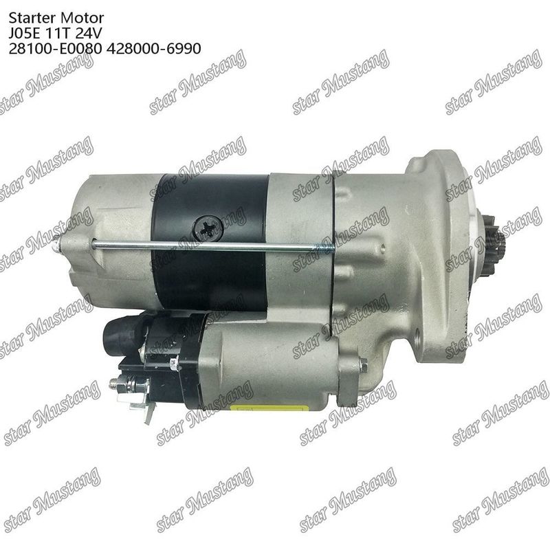 J05E Motorstartermotor 11T 24V 28100-E0080 428000-6990 voor HINO-motoronderdelen