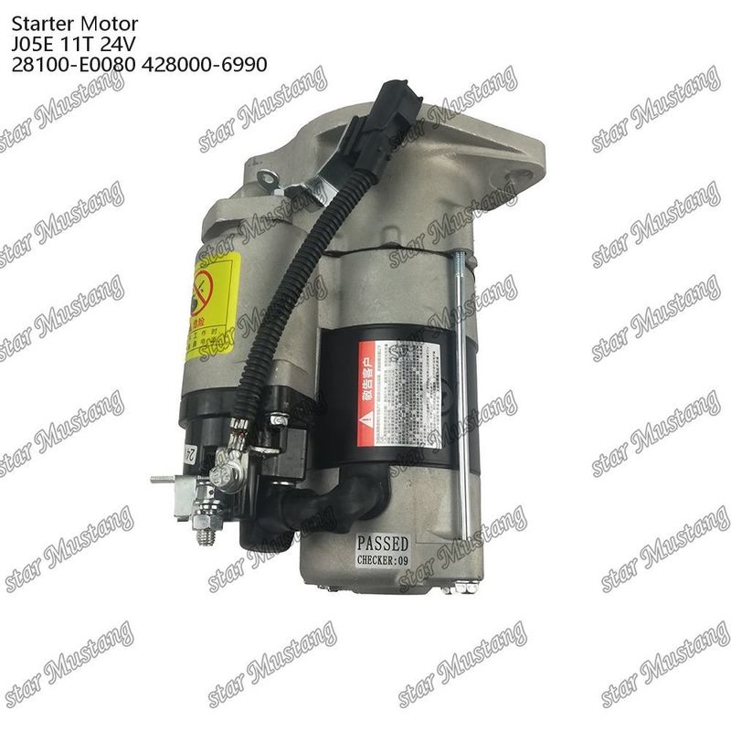 J05E Motorstartermotor 11T 24V 28100-E0080 428000-6990 voor HINO-motoronderdelen