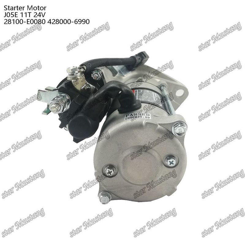 J05E Motorstartermotor 11T 24V 28100-E0080 428000-6990 voor HINO-motoronderdelen
