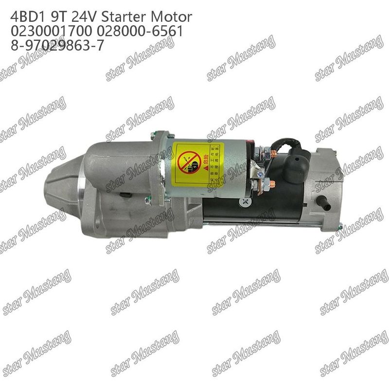 4BD1 Motorstarter motor 24V 0230001700 028000-6561 8-97029863-7 Voor ISUZU motor onderdelen