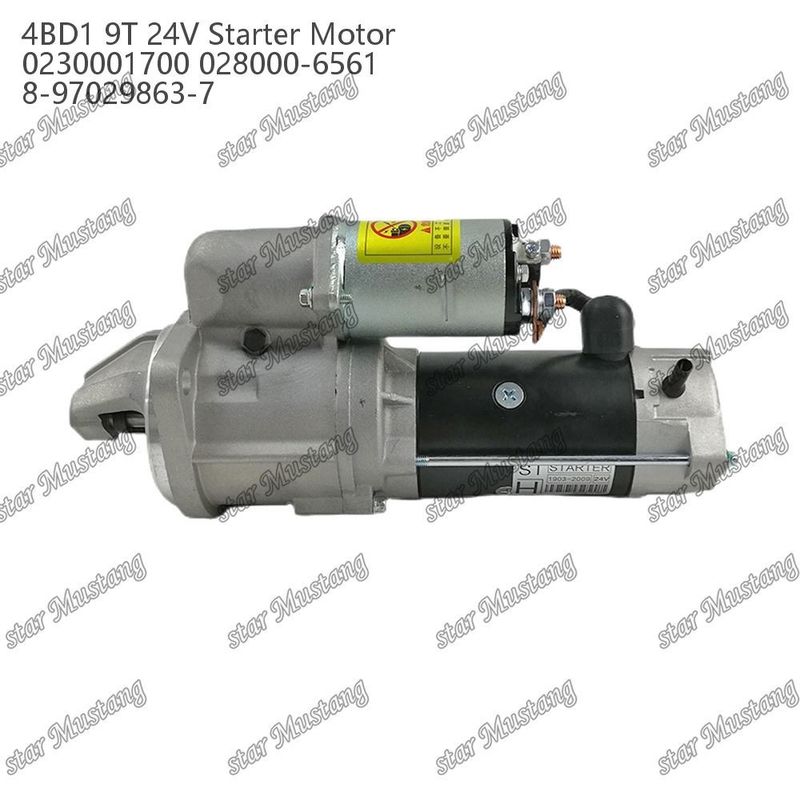 4BD1 Motorstarter motor 24V 0230001700 028000-6561 8-97029863-7 Voor ISUZU motor onderdelen