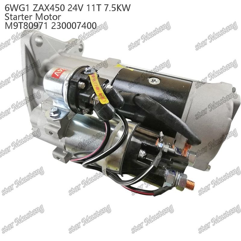 6WG1 ZAX450 Motor Starter Motor 24V 11T 7,5 kW DI type M9T80971 230007400 Voor ISUZU motor onderdelen