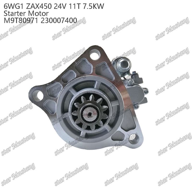 6WG1 ZAX450 Motor Starter Motor 24V 11T 7,5 kW DI type M9T80971 230007400 Voor ISUZU motor onderdelen