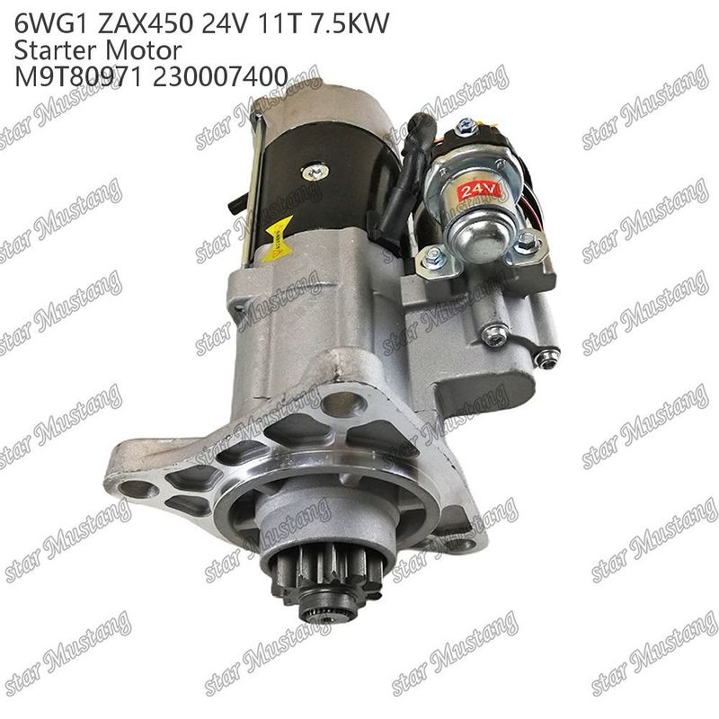 6WG1 ZAX450 Motor Starter Motor 24V 11T 7,5 kW DI type M9T80971 230007400 Voor ISUZU motor onderdelen