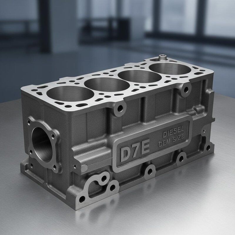 D7E Model Cilinderblok voor Dieselmotor met Integrale Structuur en OEM-Afmetingen